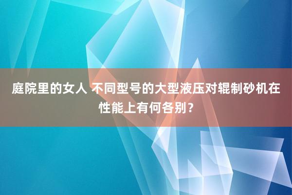 庭院里的女人 不同型号的大型液压对辊制砂机在性能上有何各别？