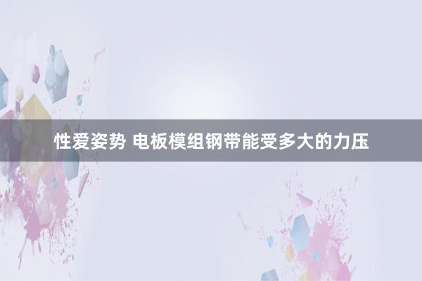 性爱姿势 电板模组钢带能受多大的力压