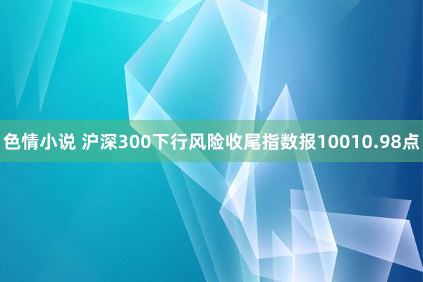 色情小说 沪深300下行风险收尾指数报10010.98点