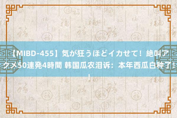 【MIBD-455】気が狂うほどイカせて！絶叫アクメ50連発4時間 韩国瓜农泪诉：本年西瓜白种了！