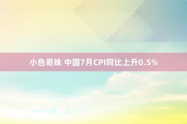 小色哥妹 中国7月CPI同比上升0.5%