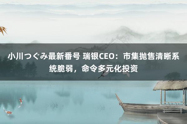 小川つぐみ最新番号 瑞银CEO：市集抛售清晰系统脆弱，命令多元化投资