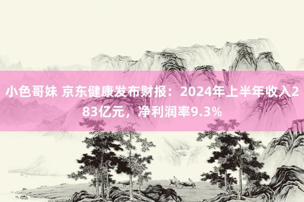 小色哥妹 京东健康发布财报：2024年上半年收入283亿元，净利润率9.3%