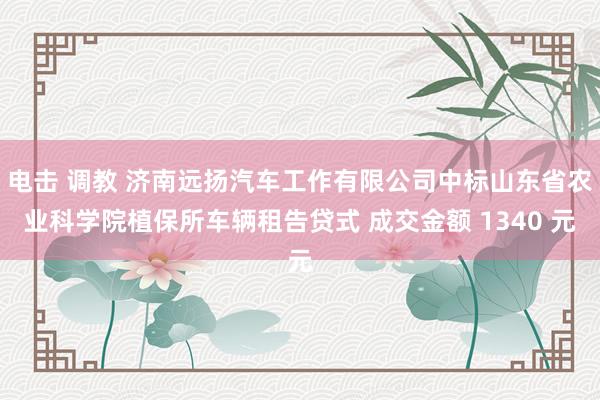 电击 调教 济南远扬汽车工作有限公司中标山东省农业科学院植保所车辆租告贷式 成交金额 1340 元